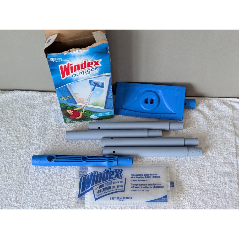 Windex Outdoor All-In-One Glass Cleaning Tool Starter Kit New Open Box